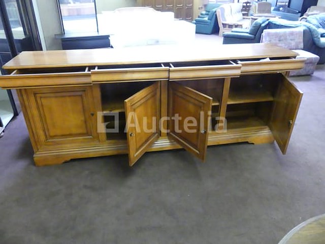 4-deurs 4-lades kast van vrolijk hout - afbeelding 5 van  6