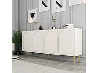 4-deurs dressoir cream, gold - afbeelding 3 van  8
