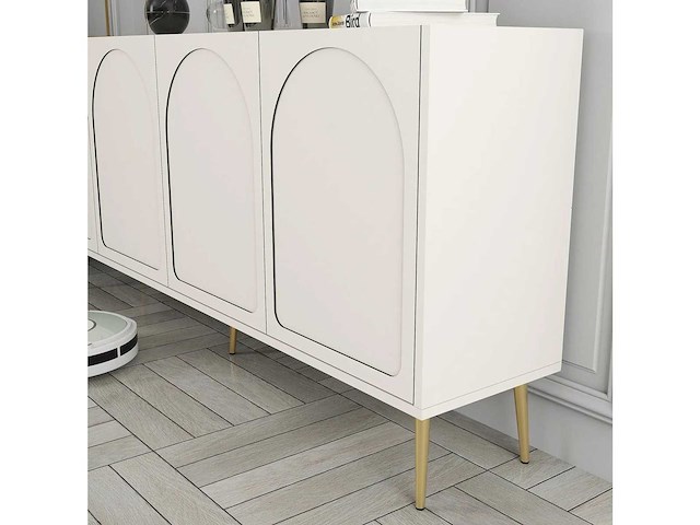 4-deurs dressoir cream, gold - afbeelding 4 van  8