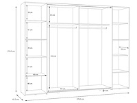 4-deurs garderobe 270 cm - afbeelding 9 van  10