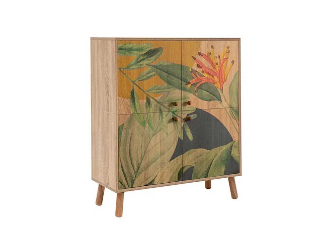 4-deurs kast in - takpatroon in meerkleurige afwerking - afbeelding 4 van  11