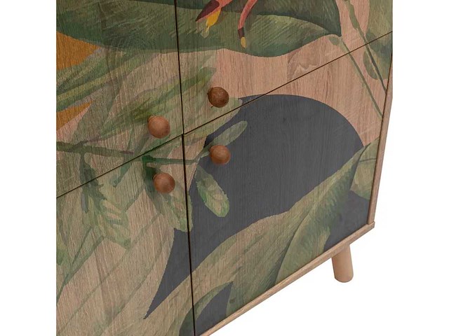 4-deurs kast in - takpatroon in meerkleurige afwerking - afbeelding 7 van  11