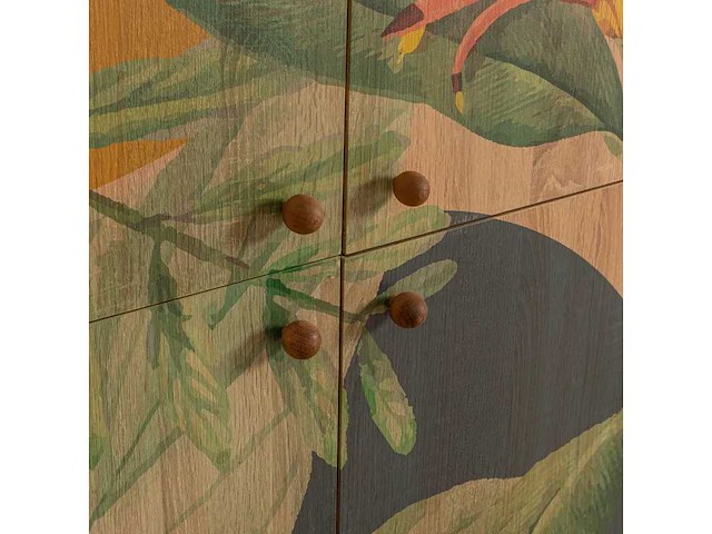 4-deurs kast in - takpatroon in meerkleurige afwerking - afbeelding 10 van  11
