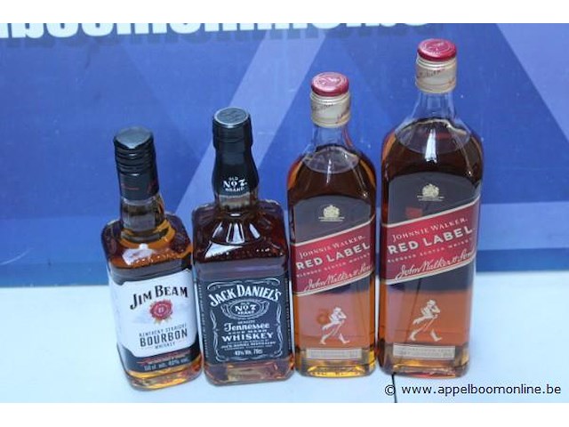 4 div flessen whiskey, wo johnnie walker - afbeelding 2 van  2