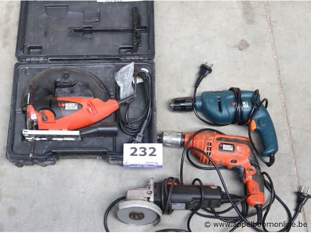 4 diverse elektrische handgereedschappen, werking niet gekend - afbeelding 1 van  3