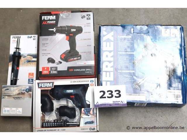 4 diverse elektrische handgereedschappen, werking niet gekend - afbeelding 1 van  3