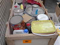 4 diverse houten palletboxen met inhoud - afbeelding 3 van  5