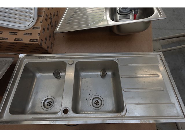 4 diverse inox spoelbakken + onderbouwspoelbak - afbeelding 5 van  6