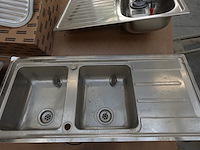4 diverse inox spoelbakken + onderbouwspoelbak - afbeelding 5 van  6