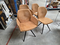 4 diverse lederen eetkamerstoelen mats mobitec - afbeelding 9 van  16