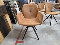 4 diverse lederen eetkamerstoelen mats mobitec - afbeelding 10 van  16