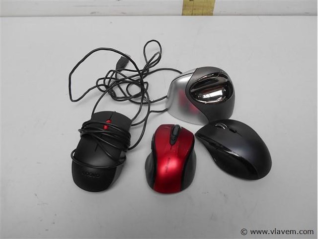 4 diverse pc muizen 2 usb 2 draadloos - afbeelding 1 van  1