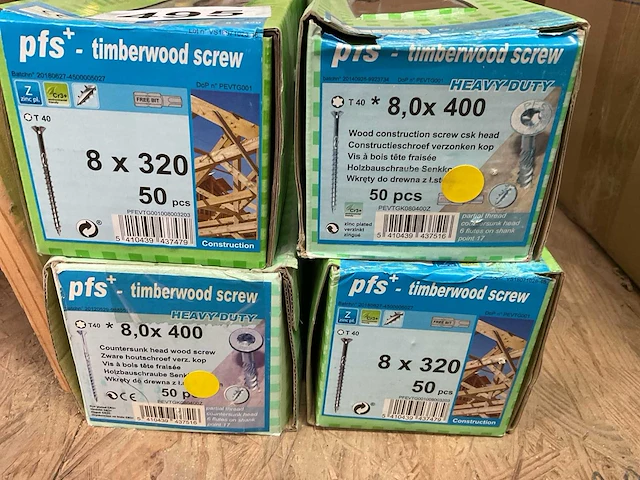 4 dozen lange houtschroeven - afbeelding 2 van  4
