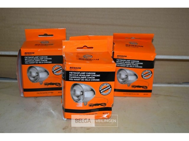 4 fietskoplamp chroom - afbeelding 1 van  2