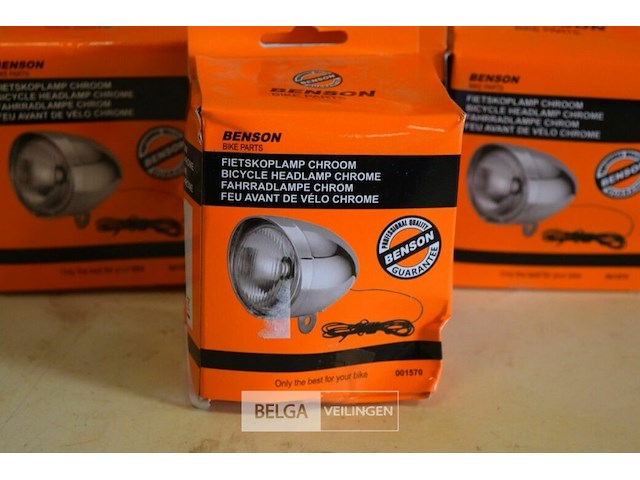 4 fietskoplamp chroom - afbeelding 2 van  2