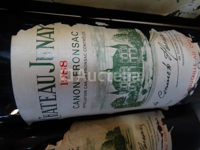 4 flessen canon fronsac château junayme 1988 - afbeelding 2 van  4
