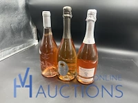 4 flessen diverse rosé- en schuimwijn