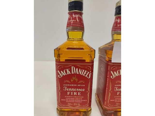 4 flessen jack daniels tennessee fire likeur - afbeelding 2 van  4