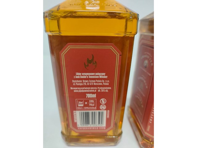 4 flessen jack daniels tennessee fire likeur - afbeelding 3 van  4