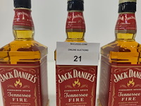 4 flessen jack daniels tennessee fire likeur - afbeelding 4 van  4