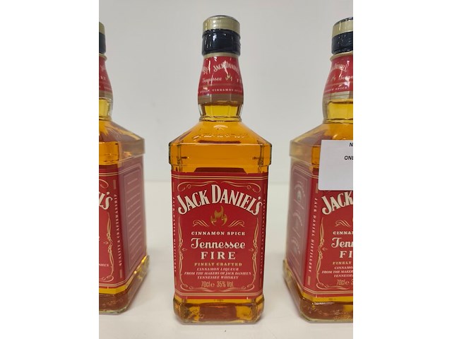 4 flessen jack daniels tennessee fire likeur - afbeelding 2 van  4