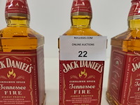 4 flessen jack daniels tennessee fire likeur - afbeelding 4 van  4
