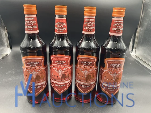 4 flessen limonadesiroop hooghoudt - afbeelding 1 van  2
