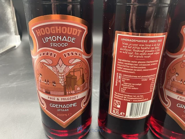 4 flessen limonadesiroop hooghoudt - afbeelding 2 van  2