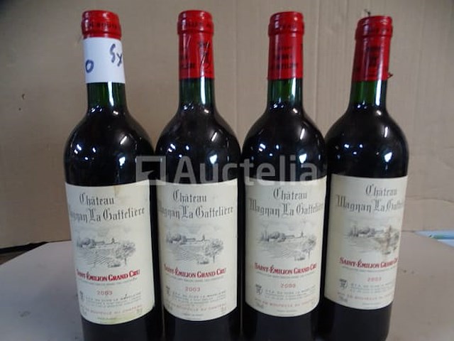 4 flessen saint-emilion grand cru château magnan la gaffeliere 2003 - afbeelding 1 van  4