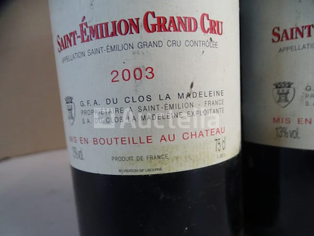 4 flessen saint-emilion grand cru château magnan la gaffeliere 2003 - afbeelding 4 van  4