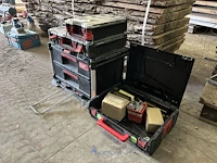 4 gereedschapskoffers milwaukee met inhoud