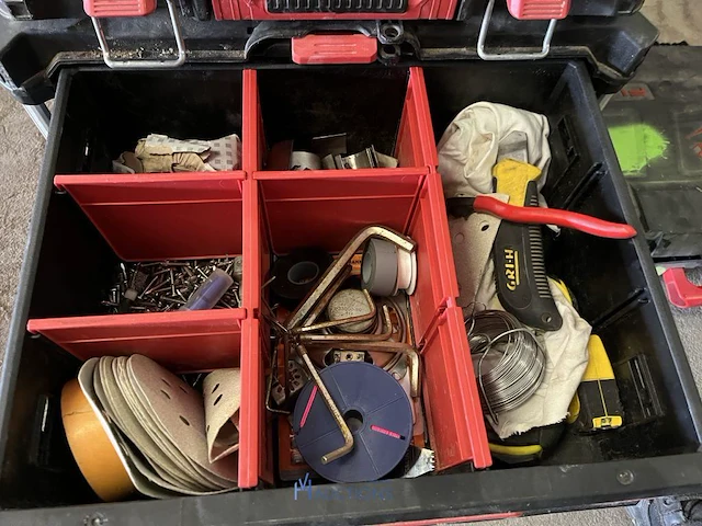 4 gereedschapskoffers milwaukee met inhoud - afbeelding 7 van  8