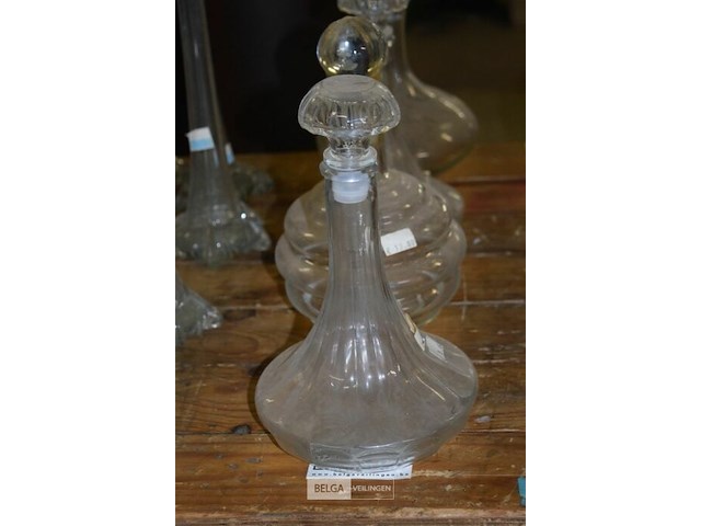 4 glazen karaffen - afbeelding 2 van  4