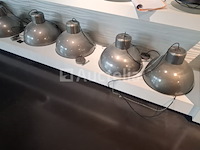 4 grijze koepeltype hanglampen - afbeelding 1 van  3