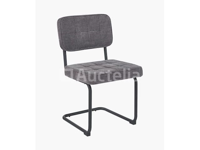 4 grijze stoffen stoelen - afbeelding 1 van  1