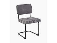 4 grijze stoffen stoelen - afbeelding 1 van  1