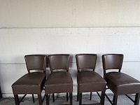 4 hoge bruine stoelen - afbeelding 1 van  2
