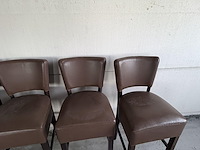 4 hoge bruine stoelen - afbeelding 2 van  2