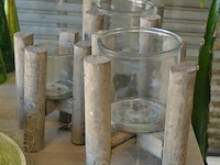 4 houten kandelaars div maten - afbeelding 1 van  4