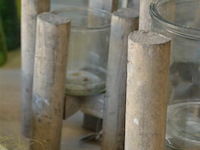 4 houten kandelaars div maten - afbeelding 3 van  4