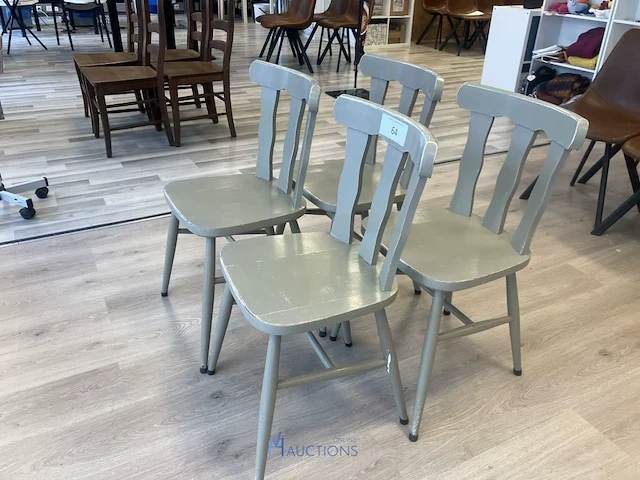4 houten stoelen - afbeelding 2 van  2