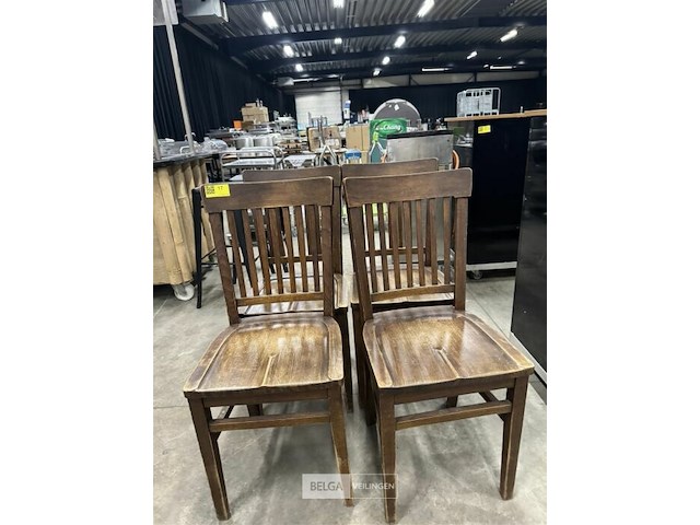 4 houten stoelen - afbeelding 2 van  3