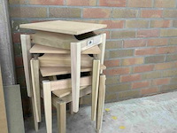 4 houten tafeltjes - afbeelding 3 van  3