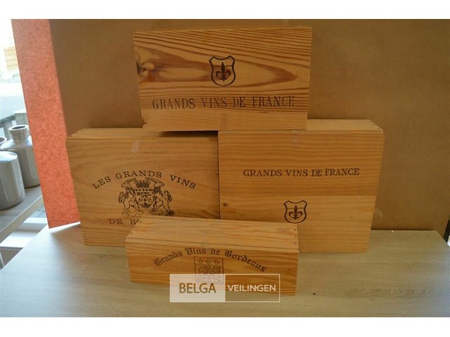4 houten wijnkisten - afbeelding 1 van  5