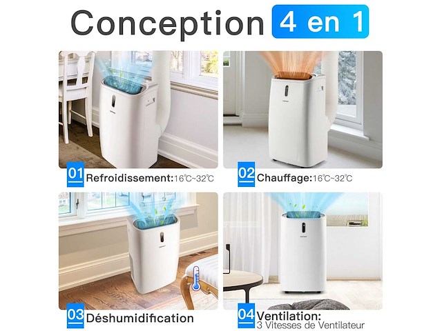4-in-1 airconditioner 16 tot 32? 14000btu r290 - afbeelding 5 van  5