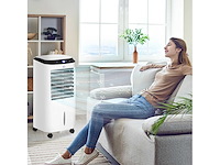 4-in-1 mobiele ionisator luchtkoeler met 60w oscillerende afstandsbediening ideale kamers 20 m² wit zwart - afbeelding 1 van  3