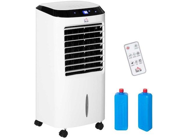 4-in-1 mobiele ionisator luchtkoeler met 60w oscillerende afstandsbediening ideale kamers 20 m² wit zwart - afbeelding 2 van  3