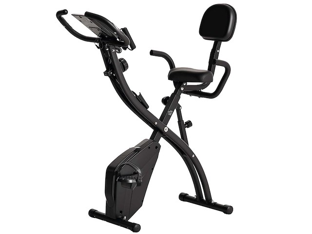 4-in-1 opvouwbare hometrainer - stille magnetische ergometer met weerstandssnoeren - afbeelding 3 van  8