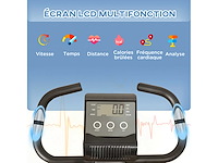 4-in-1 opvouwbare hometrainer - stille magnetische ergometer met weerstandssnoeren - afbeelding 5 van  8