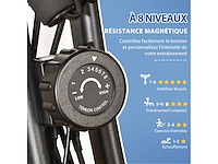 4-in-1 opvouwbare hometrainer - stille magnetische ergometer met weerstandssnoeren - afbeelding 7 van  8
